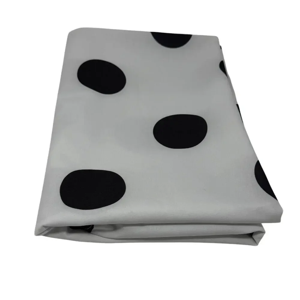 Vintage Black White Polka Dot 60x60 Tablecloth Retro Mod USA Made
